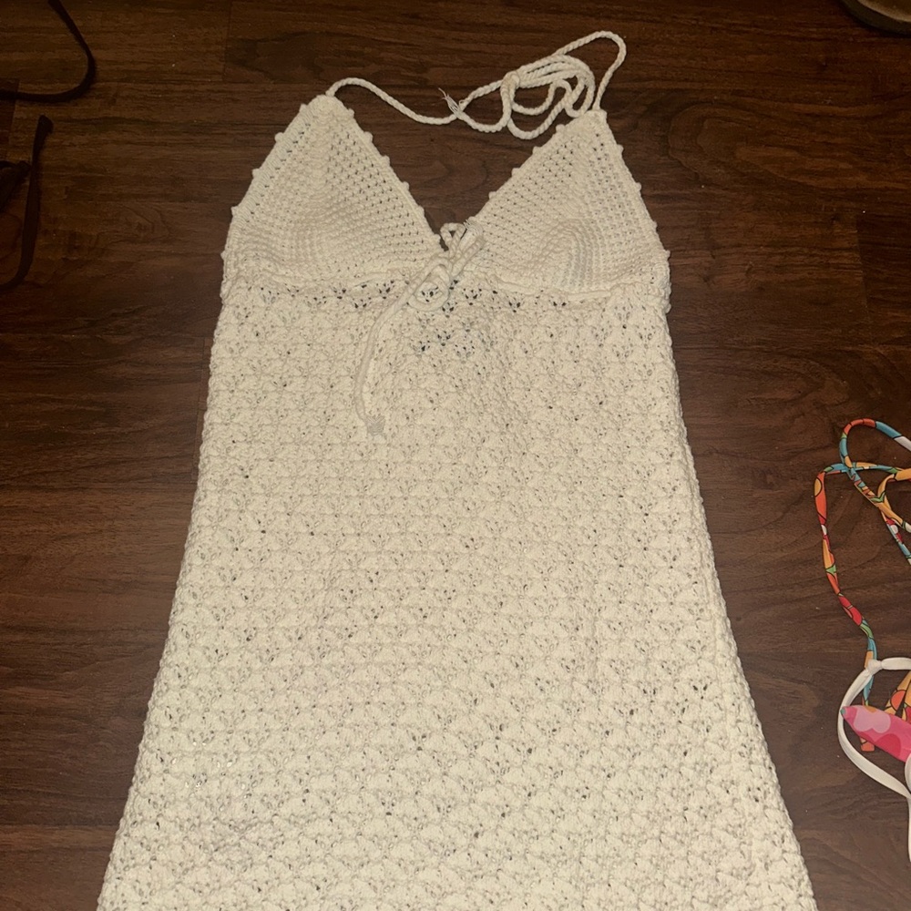White Crochet Swim Cover-Up